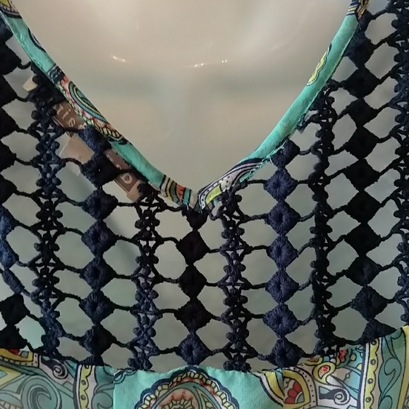 Daniel Rainn Boho Scarf Hem Chiffon Top - Picture 6 of 7